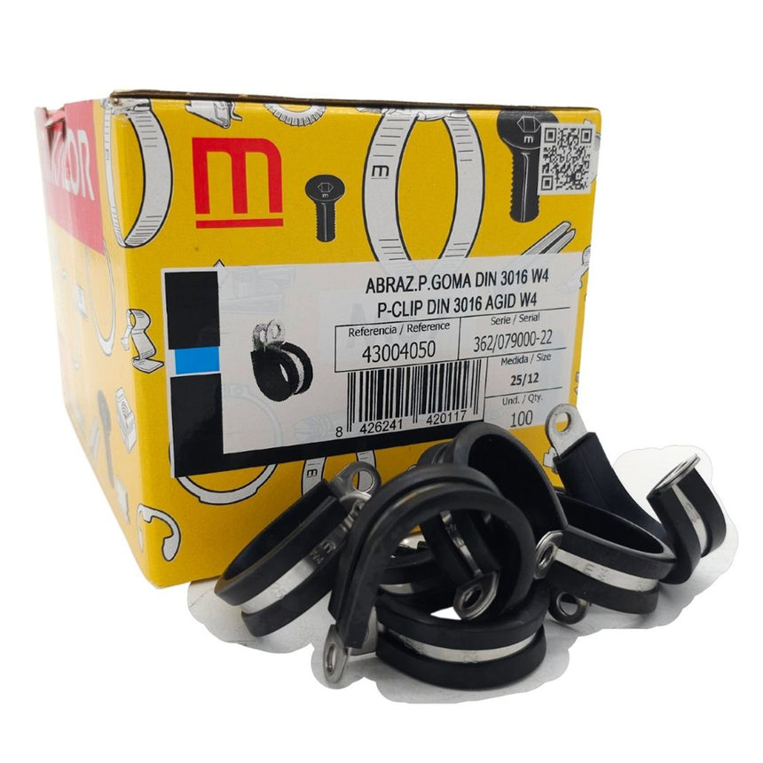 DIN 3016 Rubber-lined P-Clip Form D (W4)