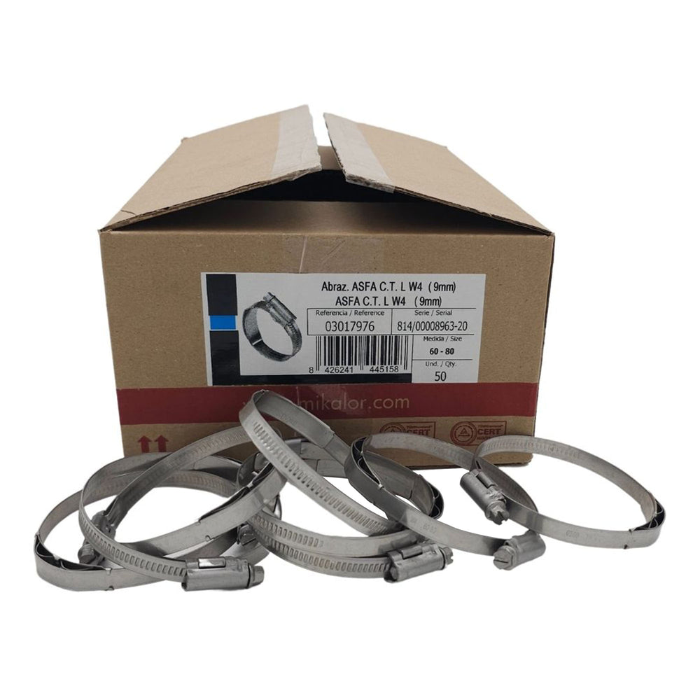 Mikalor ASFA "L" 9mm Constant Tension Worm-Drive Clamp (W4)