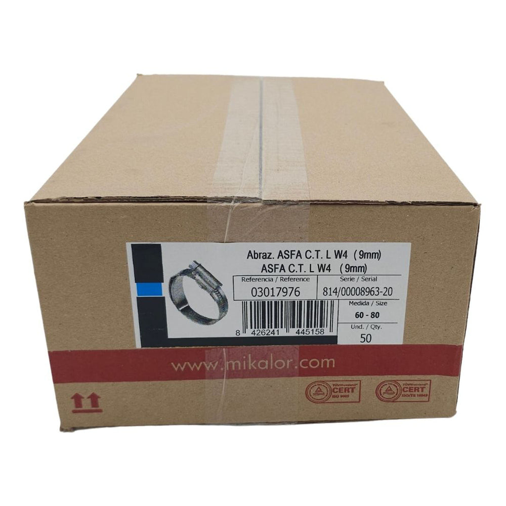 Mikalor ASFA "L" 9mm Constant Tension Worm-Drive Clamp (W4)