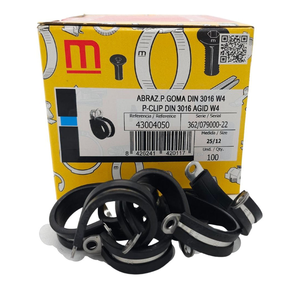 DIN 3016 Rubber-lined P-Clip Form D (W4)