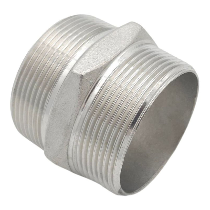 BSP Male to BSP Male Hex Nipple (Stainless Steel)