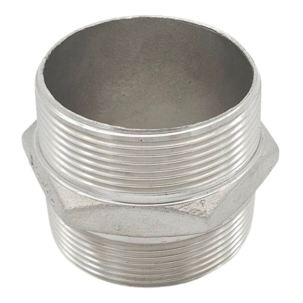 BSP Male to BSP Male Hex Nipple (Stainless Steel)