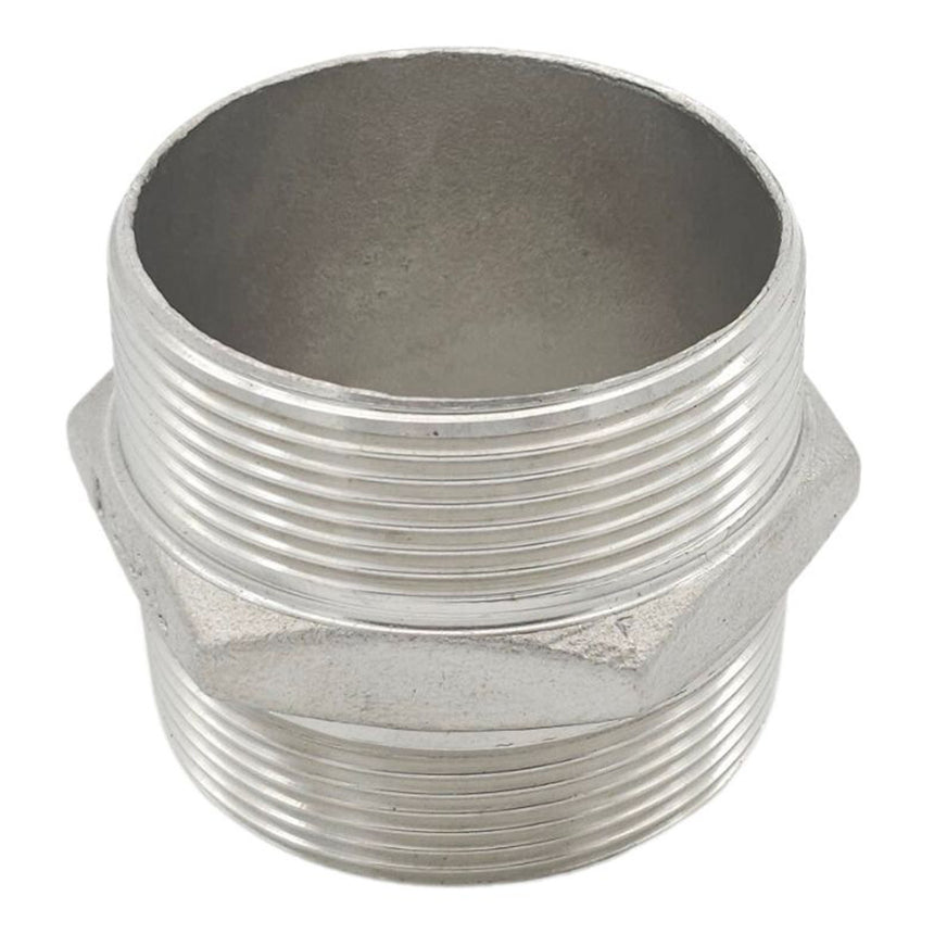 BSP Male to BSP Male Hex Nipple (Stainless Steel)