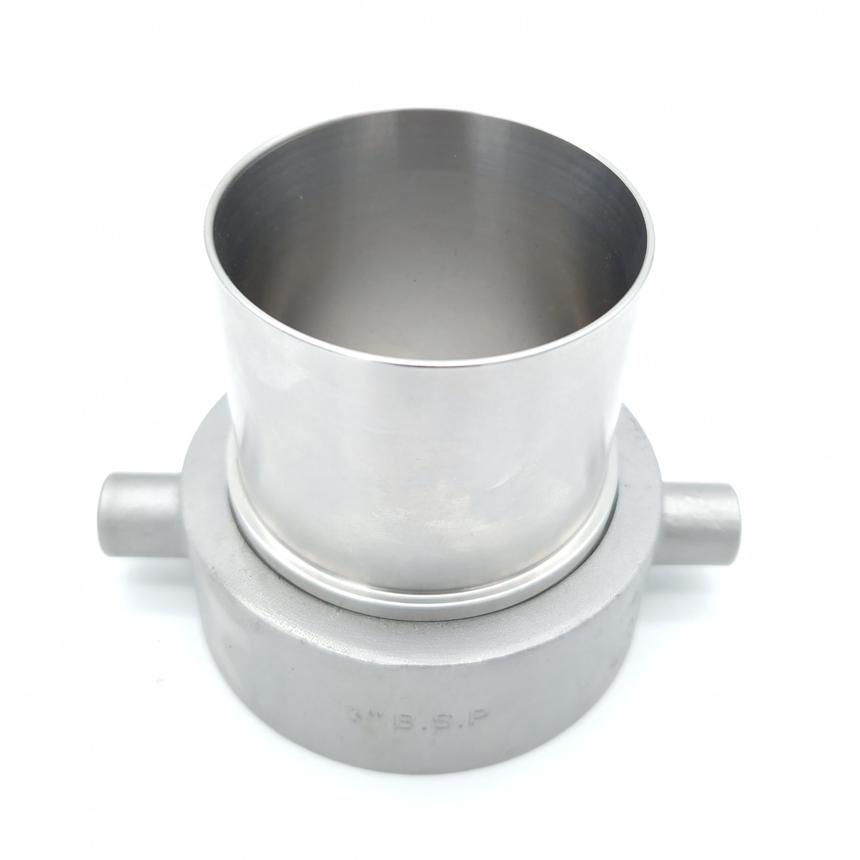 BSP Female Smooth Hose Tail to Suit Safety Clamp (Stainless Steel)