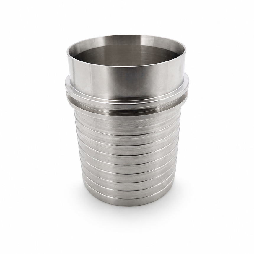 Hygienic Hose Crimp Stem Buttweld - 316L Stainless Steel