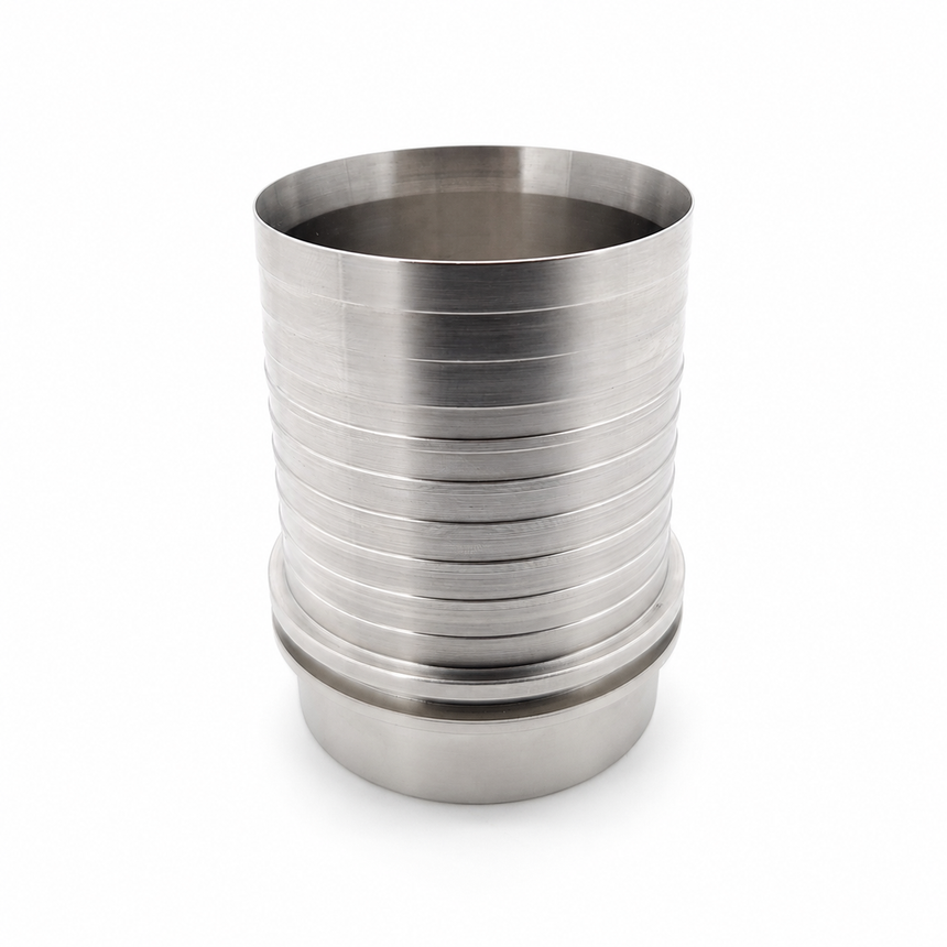 Hygienic Hose Crimp Stem Buttweld - 316L Stainless Steel