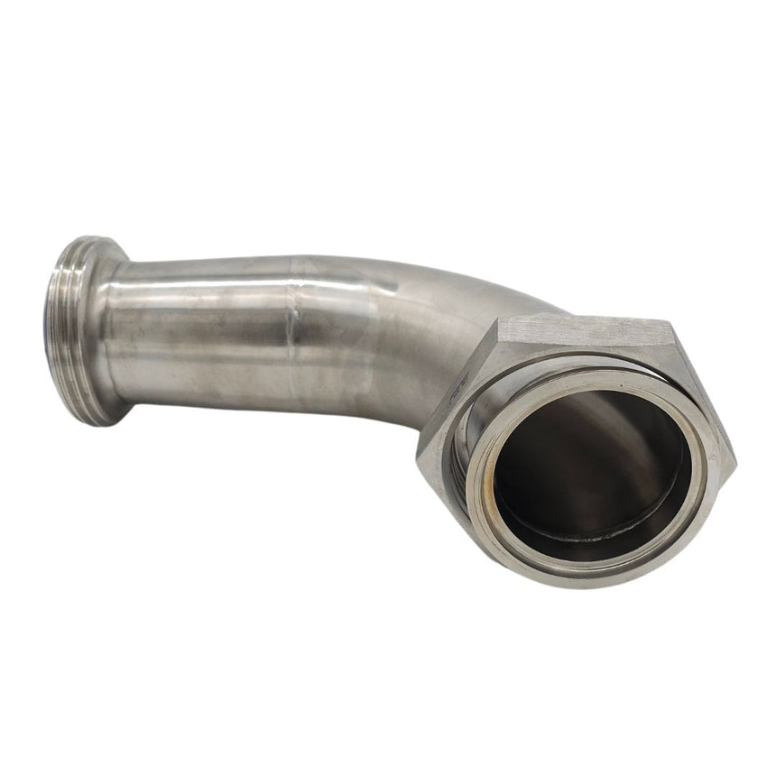 RJT Female Swivel to RJT Male 90° Bend (Stainless Steel)