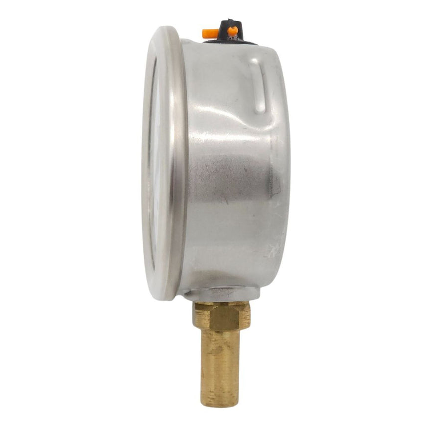 63mm Pressure Gauge 10 Bar 10mm Stem