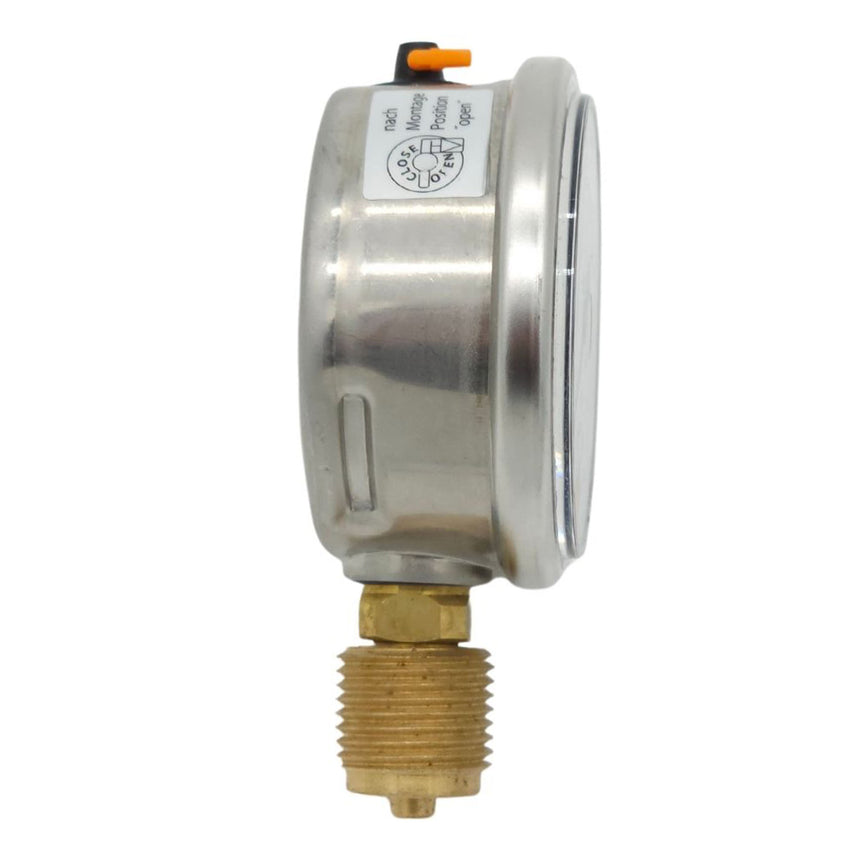 63mm Pressure Gauge 4 Bar Bottom Entry 0.5" BSP