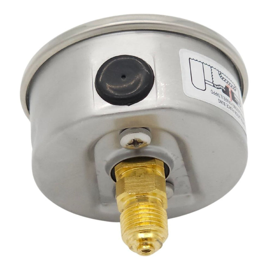 63mm Pressure Gauge 4 Bar Rear Entry 0.25" BSP
