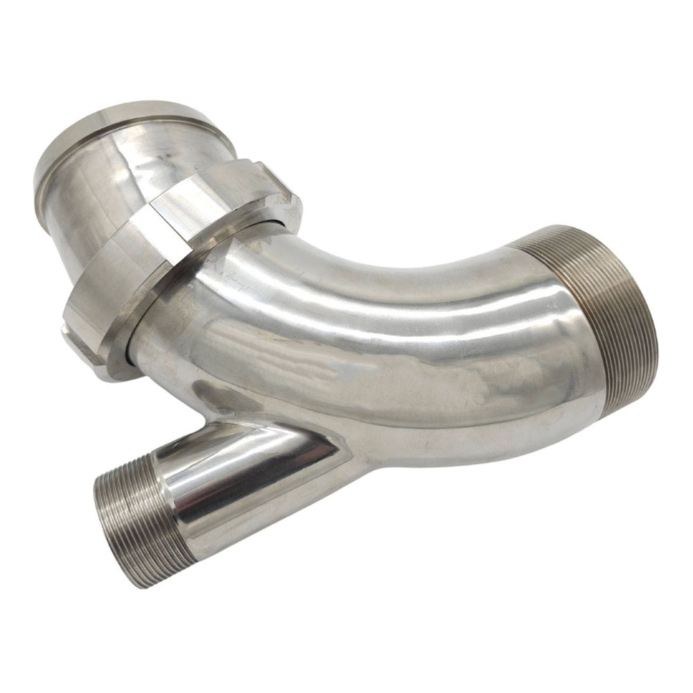 Discharge Elbow 4" Rosista to 4in BSP Male with 2" BSP Port