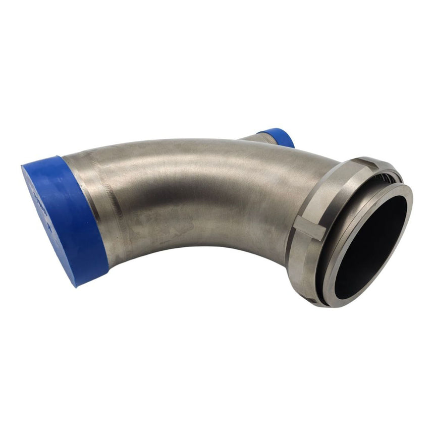 Discharge Elbow 4" SMS to 4in BSP Male with 2" BSP Port