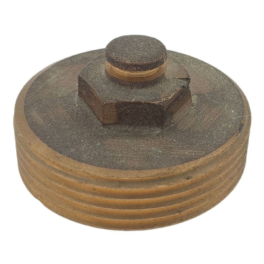 4" Wilcox Male Blank Bung with Chain (Gunmetal)