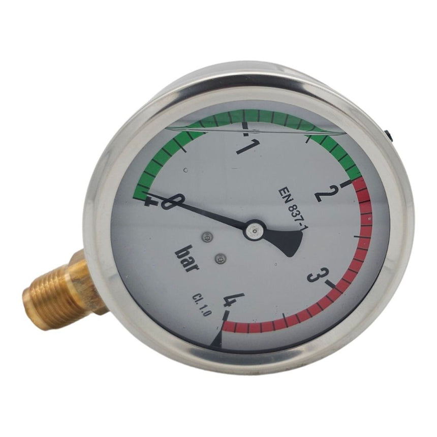 100mm Pressure Gauge 4 Bar Bottom Entry