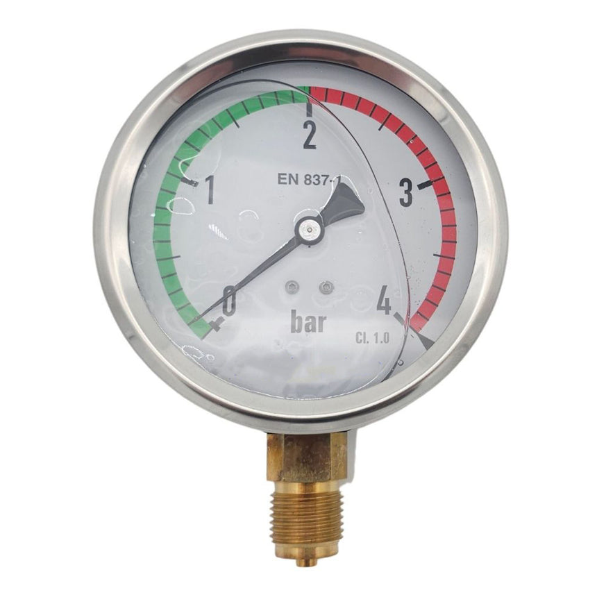 100mm Pressure Gauge 4 Bar Bottom Entry