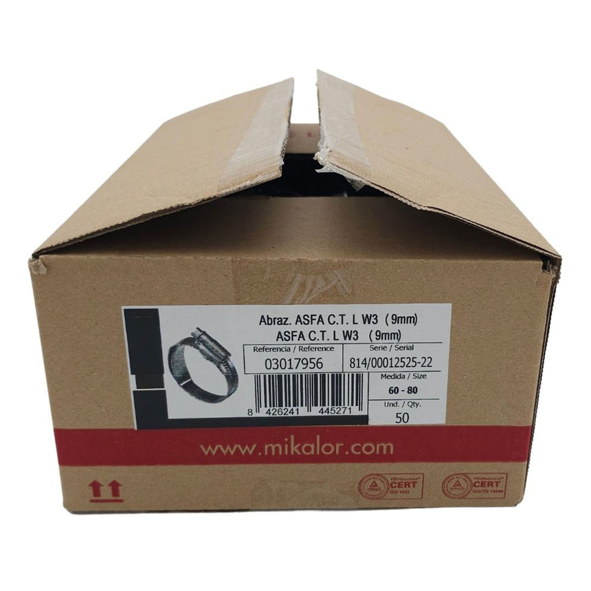 Mikalor ASFA "L" 9mm Constant Tension Worm-Drive Clamp (W3)