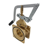 MZ Flange Gate Valve with Lever Handle (Brass)