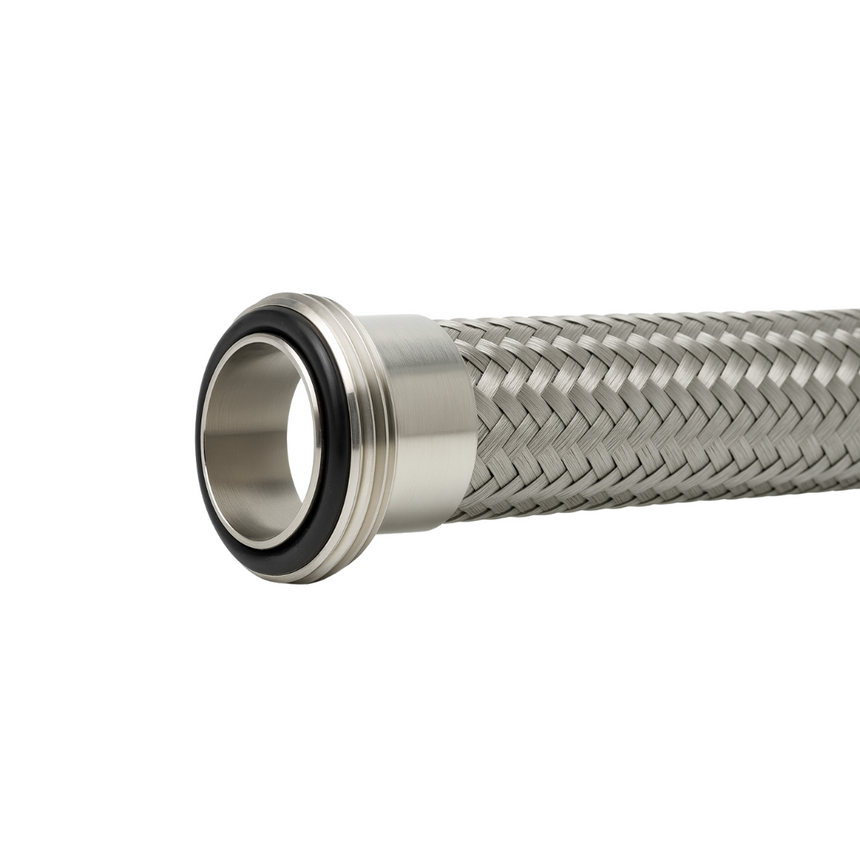 Convoluted PTFE Hose with Stainless Steel RJT Male Fittings
